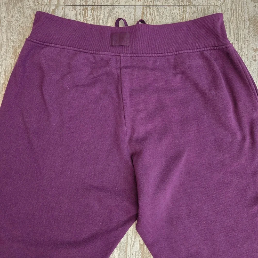 Victorias Secret Purple Lace Up Front Fleece Jogger Sweatpants XXL Athleisure